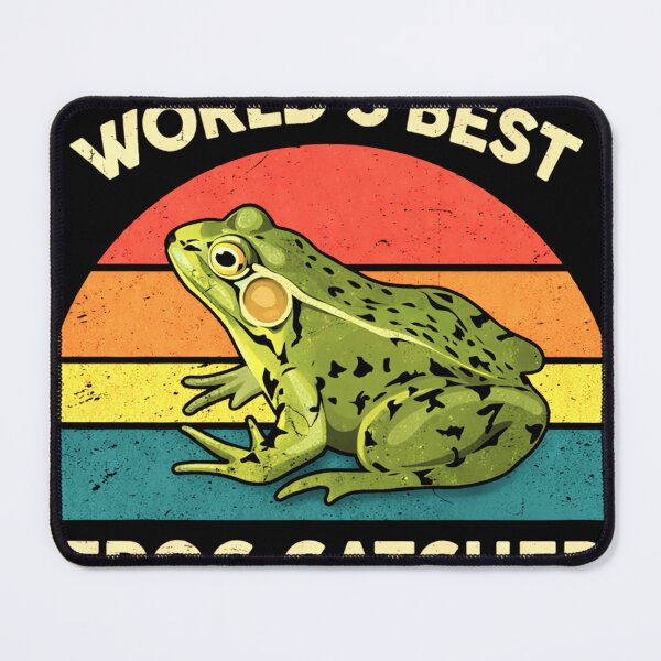 Item preview, Worlds Best Frog Catcher Vintage Sunset Frog Fishing Humor designed and sold by MiALopezArt.
