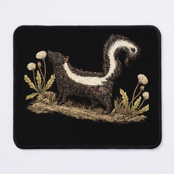 Item preview, Skunk Among Dandelions - Wildlife Nature Wall Art Print Decor designed and sold by Cust-tshirts.