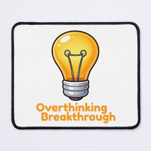 Item preview, Overthinking Breakthrough - Funny Light Bulb Anxiety Humor Sticker designed and sold by CanSparkleArt.