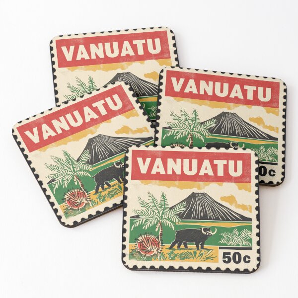 Item preview, Vanuatu Vintage Postage Stamp - Yasur Volcano designed and sold by tiigerdad.