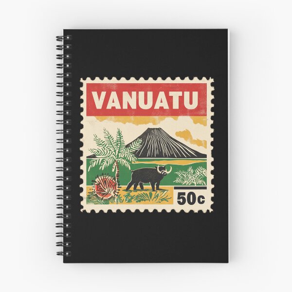 Item preview, Vanuatu Vintage Postage Stamp - Yasur Volcano designed and sold by tiigerdad.