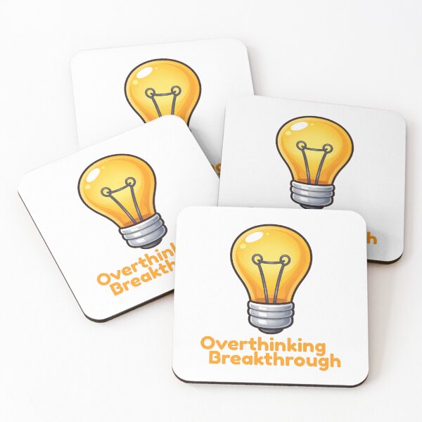 Item preview, Overthinking Breakthrough - Funny Light Bulb Anxiety Humor Sticker designed and sold by CanSparkleArt.