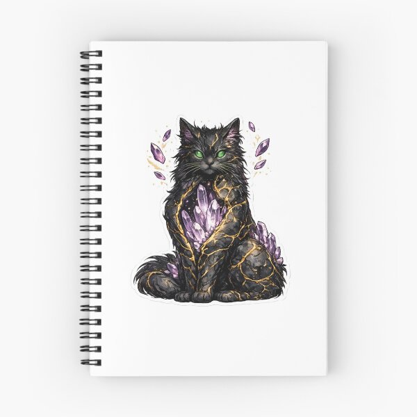 Item preview, Amethyst Geode Black Cat Mystical Fantasy designed and sold by chattsuede.