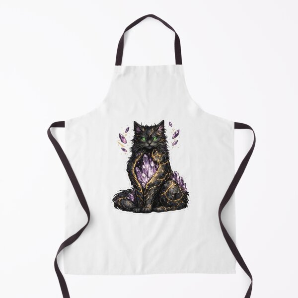 Item preview, Amethyst Geode Black Cat Mystical Fantasy designed and sold by chattsuede.