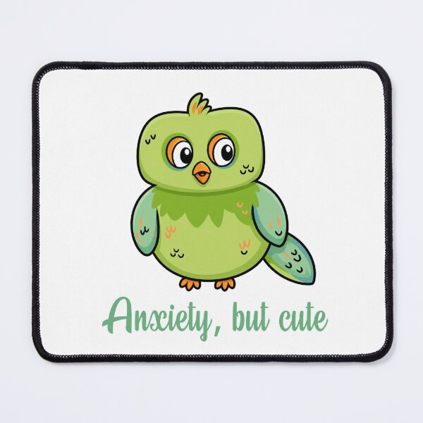 Item preview, Anxiety But Cute - Funny Bird Mental Health Cartoon Design designed and sold by CanSparkleArt.