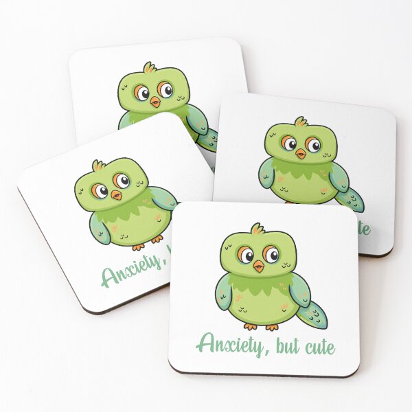 Item preview, Anxiety But Cute - Funny Bird Mental Health Cartoon Design designed and sold by CanSparkleArt.