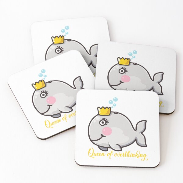 Item preview, Queen of Overthinking - Funny Whale Anxiety Humor Design designed and sold by CanSparkleArt.