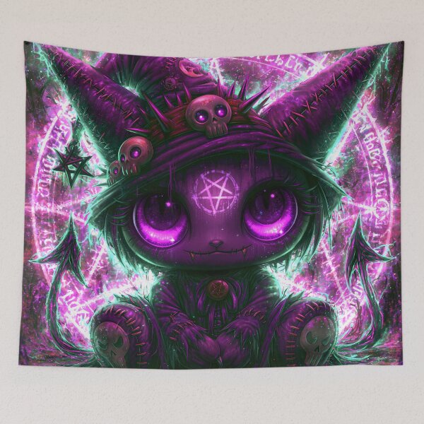 Item preview, Bound by the Circle  The Little Witch Cat Who Guards the Shadows designed and sold by DonaldWaltersxx.