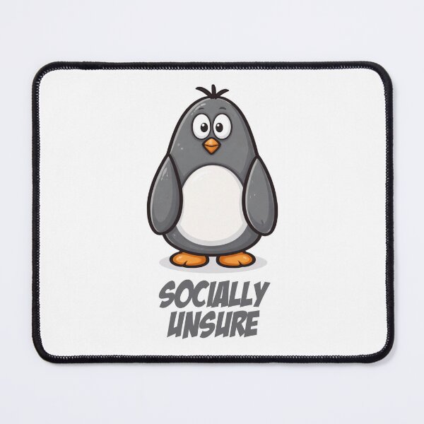 Item preview, Socially Unsure - Funny Penguin Introvert Cartoon Design designed and sold by CanSparkleArt.