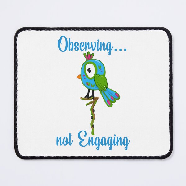 Item preview, Observing Not Engaging - Funny Introvert Bird Cartoon Design designed and sold by CanSparkleArt.