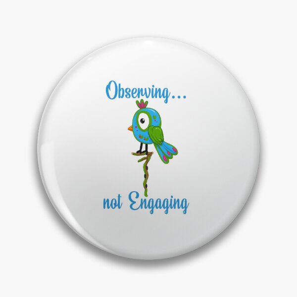 Item preview, Observing Not Engaging - Funny Introvert Bird Cartoon Design designed and sold by CanSparkleArt.
