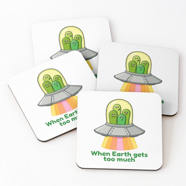Item preview, When Earth Gets Too Much - Funny UFO Alien Introvert Design designed and sold by CanSparkleArt.