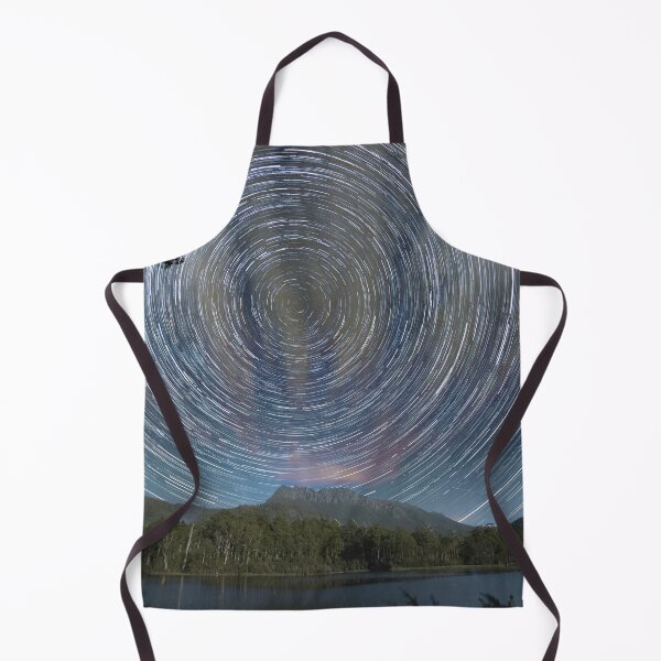 Item preview, Star trails over mountain lake designed and sold by Nightscapes.