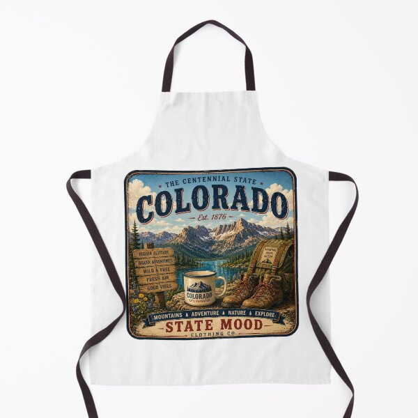 Item preview, Colorado Centennial State Vintage Mountain Hiking Adventure designed and sold by StateMoodDesigns.