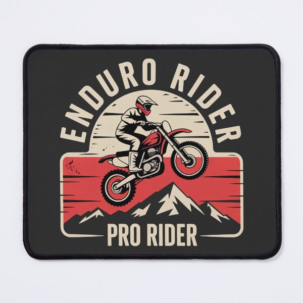 Item preview, Enduro Rider Vintage Motocross Dirt Bike Design designed and sold by IvoryArtDesign.