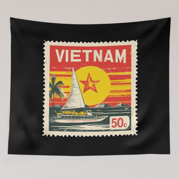 Item preview, Vietnam Vintage Postage Stamp - Halong Bay Junk designed and sold by tiigerdad.