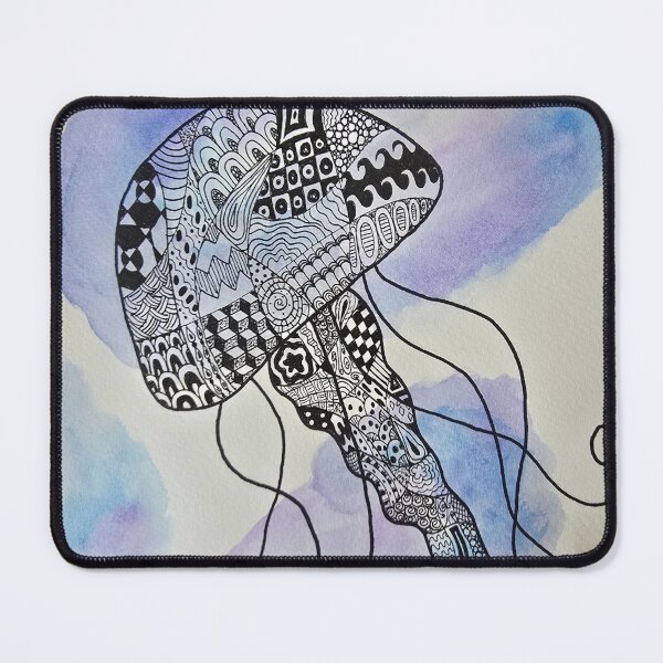Item preview, Watercolor & Ink Jellyfish Zentangle designed and sold by BritW1509.