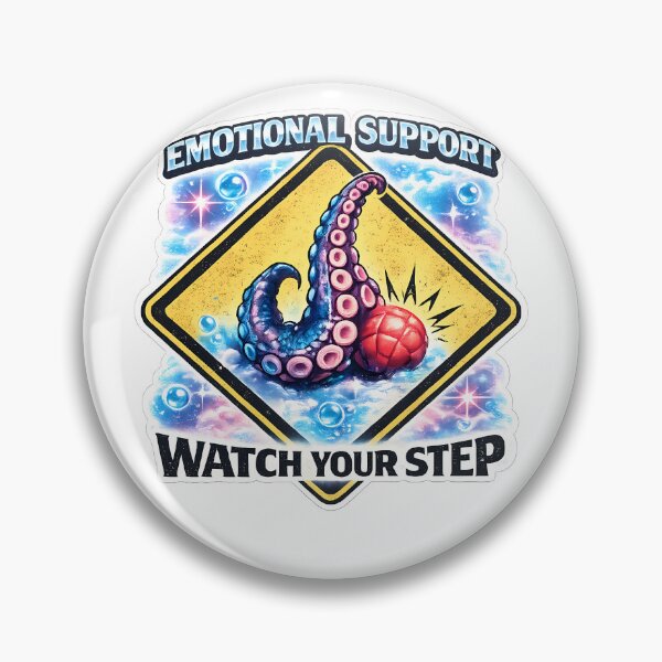 Artikelvorschau, Emotionaler Unterstützungs-Oktopus – Vorsicht, Stufe! entworfen und verkauft von chattsuede.