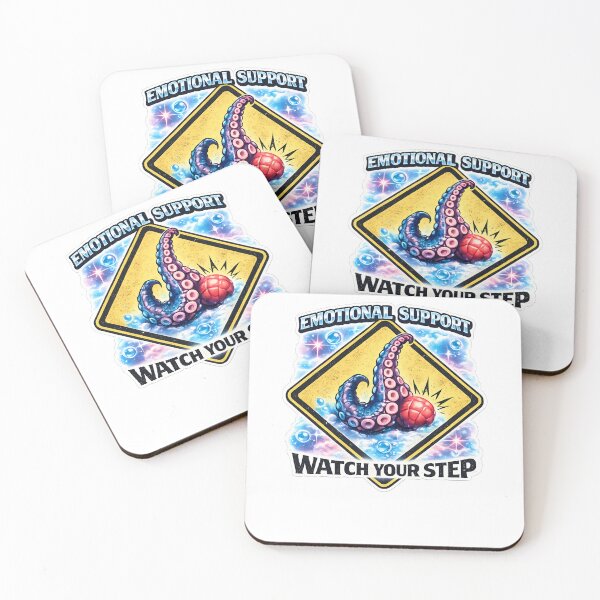 Item preview, Emotional Support Octopus Watch Your Step designed and sold by chattsuede.