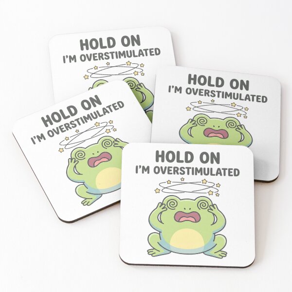 Item preview, Funny Frog Hold On I'm Overstimulated T-Shirt – Cute Relatable Meme designed and sold by DIRTYSKETCHH.