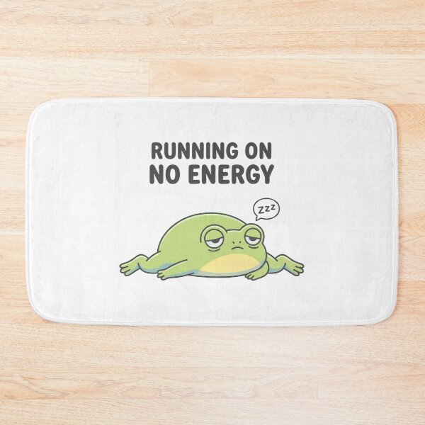 Item preview, Funny Frog Running On No Energy T-Shirt – Cute Tired Meme designed and sold by DIRTYSKETCHH.