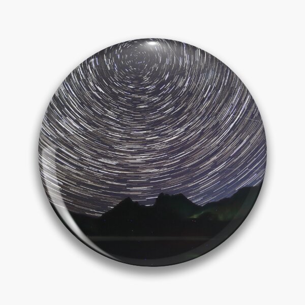 Item preview, Star trails over mountain lake designed and sold by Nightscapes.