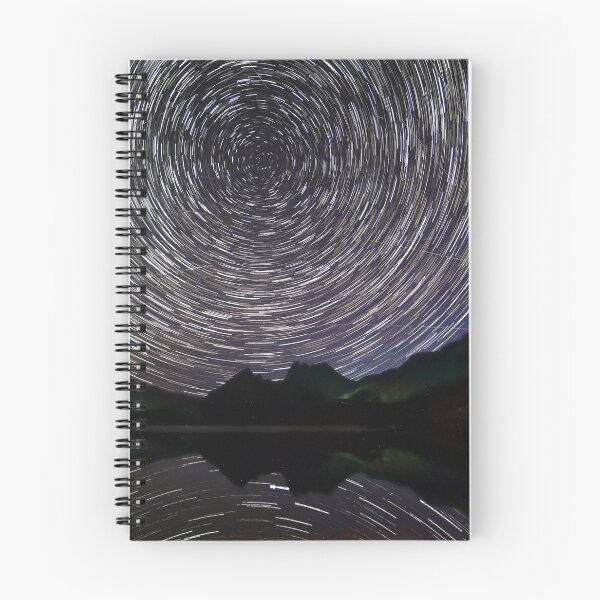 Item preview, Star trails over mountain lake designed and sold by Nightscapes.