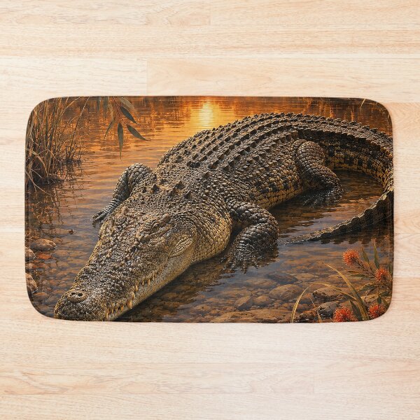 Item preview, Sunset Crocodile in the Billabong designed and sold by Pixel Junkies Studio.