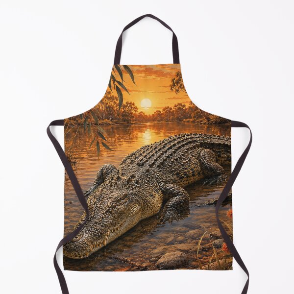 Item preview, Sunset Crocodile in the Billabong designed and sold by Pixel Junkies Studio.