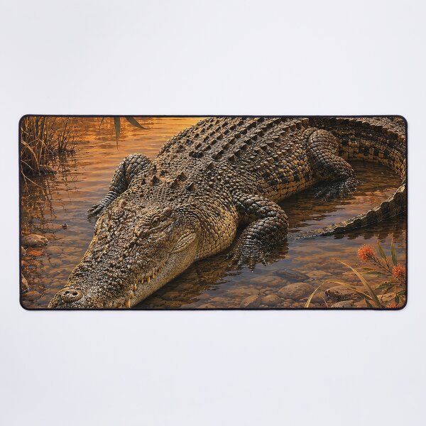 Item preview, Sunset Crocodile in the Billabong designed and sold by Pixel Junkies Studio.