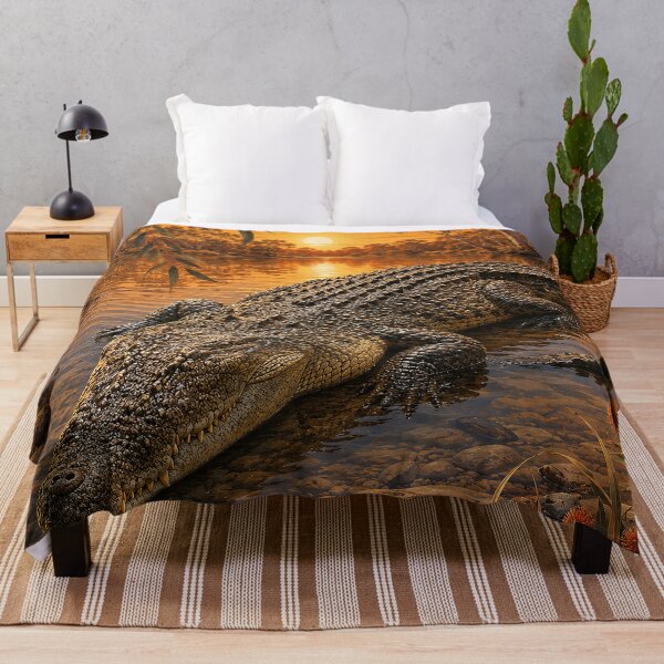 Item preview, Sunset Crocodile in the Billabong designed and sold by Pixel Junkies Studio.