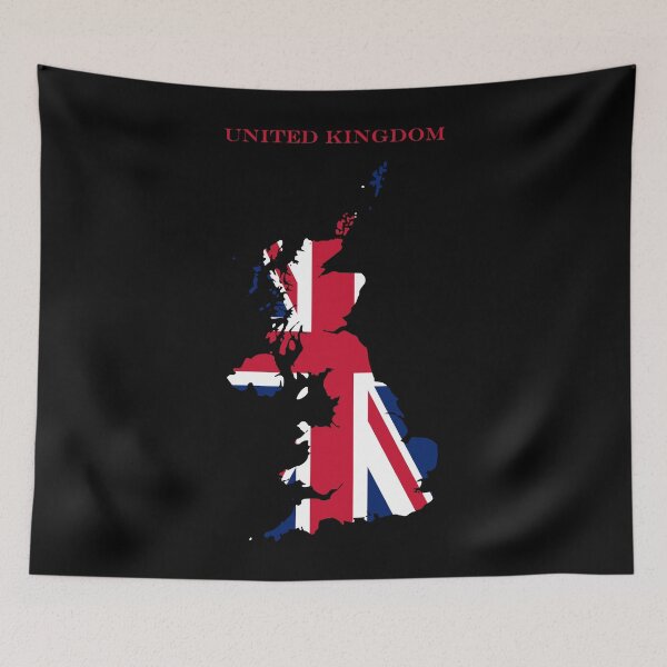 Item preview, United Kingdom Map Flag Silhouette UK Pride Union Jack Gift designed and sold by NTGUILTY.