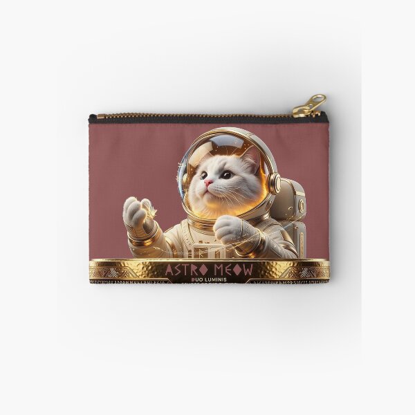 Item preview, Astro Meow – Celestial Guardian Cat in Golden Spacesuit designed and sold by Duoluminis-luminko.