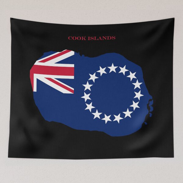Item preview, Cook Islands Map Flag Silhouette South Pacific Heritage Gift designed and sold by NTGUILTY.