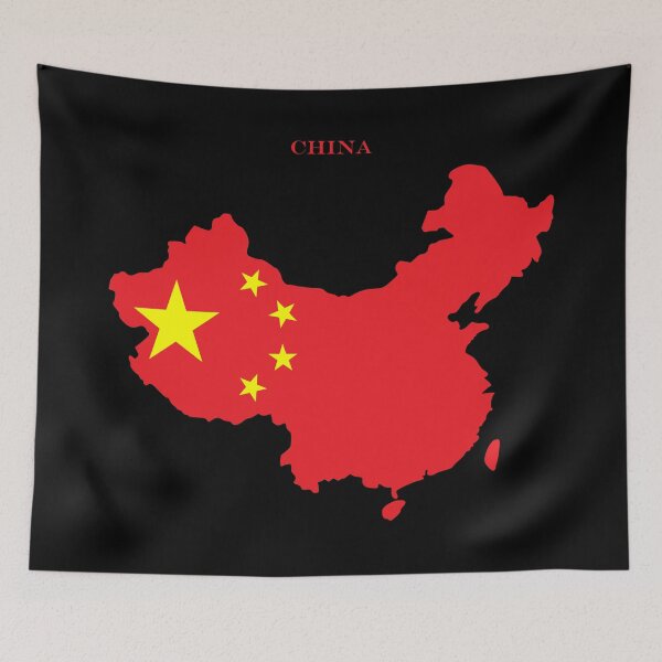 Item preview, China Map Flag Silhouette Chinese Pride Heritage Culture Gift designed and sold by NTGUILTY.