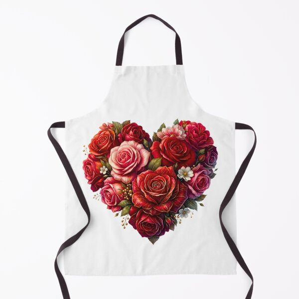 Item preview, Heart Shaped Flowers Red Roses Soft Roses White Flowers Golden Berries Romantic Art designed and sold by Good Vibes .