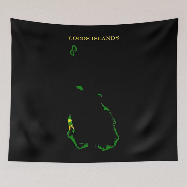 Item preview, Cocos Islands Map Flag Silhouette Keeling Islands Pride Gift designed and sold by NTGUILTY.