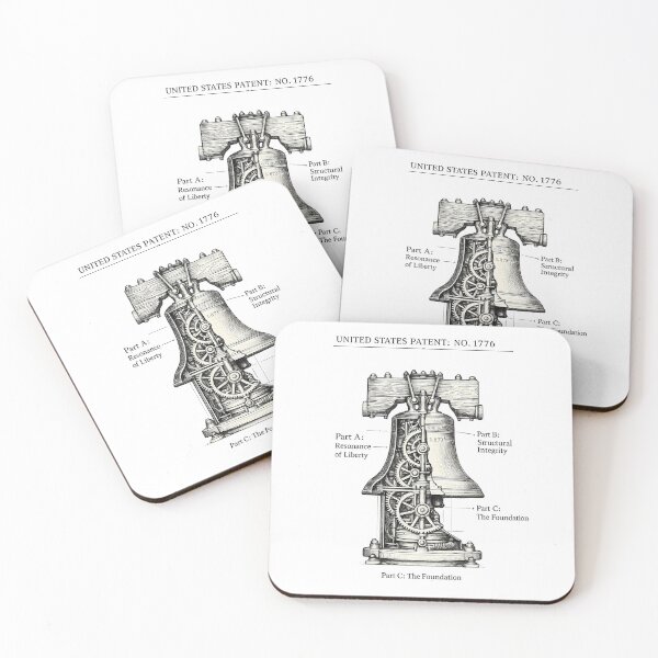 Item preview, Steampunk Liberty Bell Patent Illustration designed and sold by chattsuede.