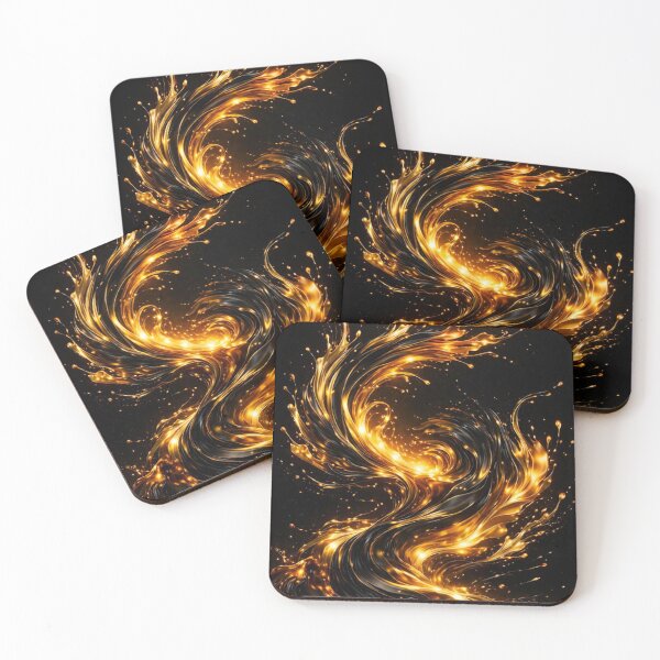 Item preview, Golden Energy Abstract Flow designed and sold by JcAbstractArt.