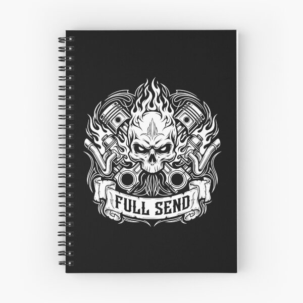 Item preview, Full Send Flaming Skull Pistons designed and sold by Skulls & Calaveras.