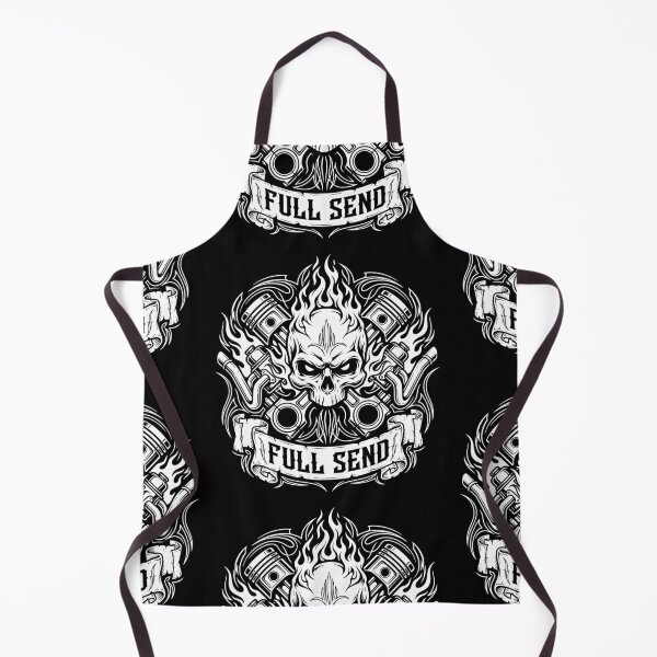 Item preview, Full Send Flaming Skull Pistons designed and sold by Skulls & Calaveras.