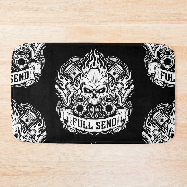 Item preview, Full Send Flaming Skull Pistons designed and sold by Skulls & Calaveras.