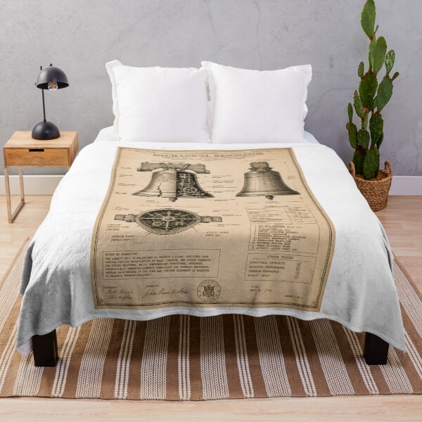 Item preview, Mechanical Resonator Liberty Bell Patent Diagram Blueprint designed and sold by chattsuede.