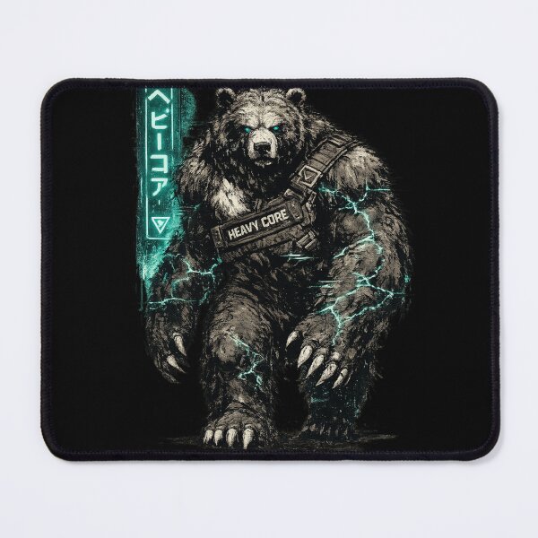 Item preview, Cyberpunk Heavy Core Bear – Futuristic Grizzly Streetwear Graphic designed and sold by JonelCrafts.