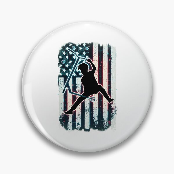 Item preview, Scooter Trick American Flag Grunge Skill designed and sold by Neonmorgan.