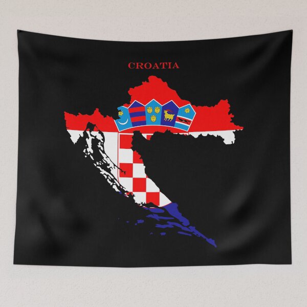 Item preview, Croatia Map Flag Silhouette Croatian Pride Heritage Gift designed and sold by NTGUILTY.