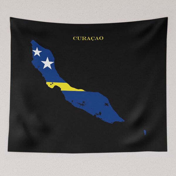 Item preview, Curaçao Map Flag Silhouette Dutch Caribbean Pride Heritage Gift designed and sold by NTGUILTY.