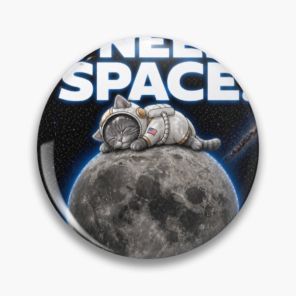 Item preview, I NEED SPACE. Grey Moon Cat Shirt Cosmic Cat Space Aesthetic Minimal Astronaut  designed and sold by SpicaCats.