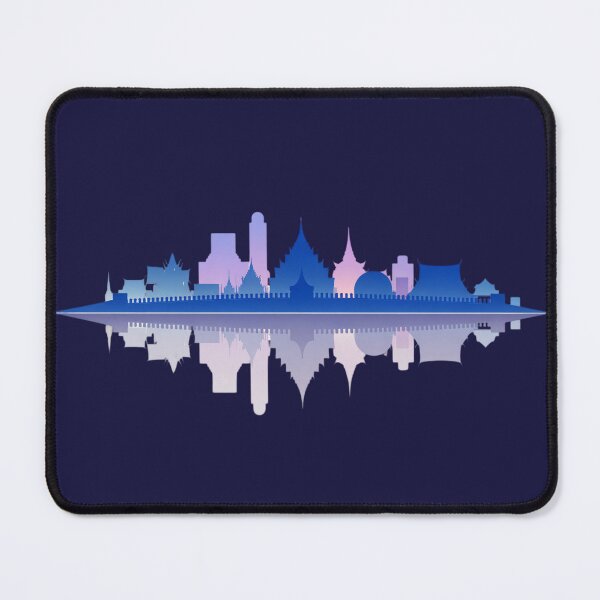 Item preview, Thai Architecture Skyline Illustration designed and sold by KiraChie.