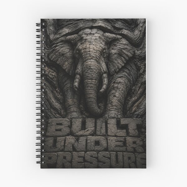 Item preview, Founder Built Under Pressure Elephant Brutalist Stone Bas-Relief Art Print designed and sold by SavannaStrikes.